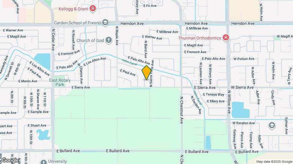 6536 N Woodrow Ave Map and Location Details