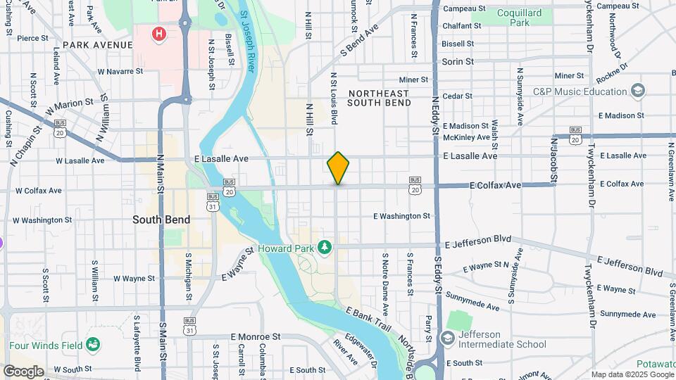702 E Colfax Ave Map and Location Details