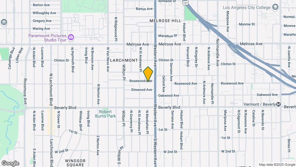 4826 Rosewood Ave Map and Location Details