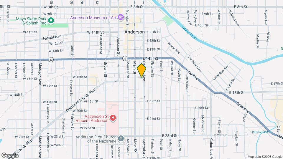 1629 Central Ave Map and Location Details
