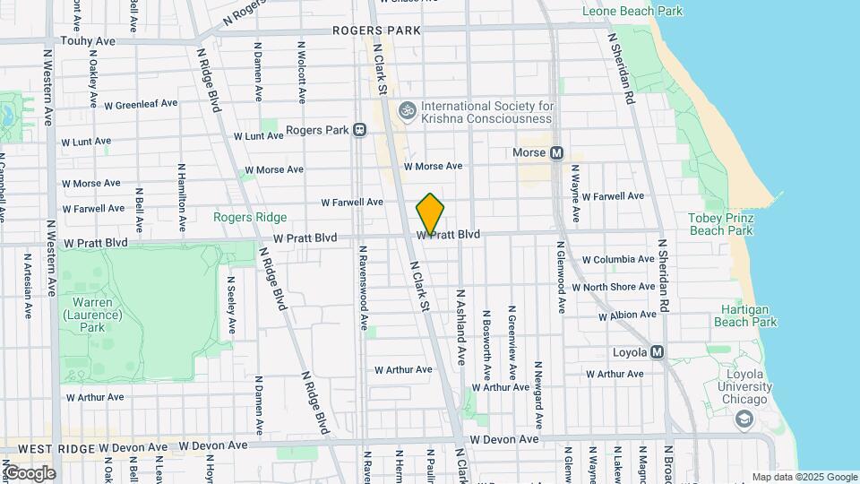 1647 W Pratt Blvd, Unit 2A Map and Location Details