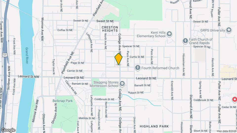 1253 College Ave NE Map and Location Details