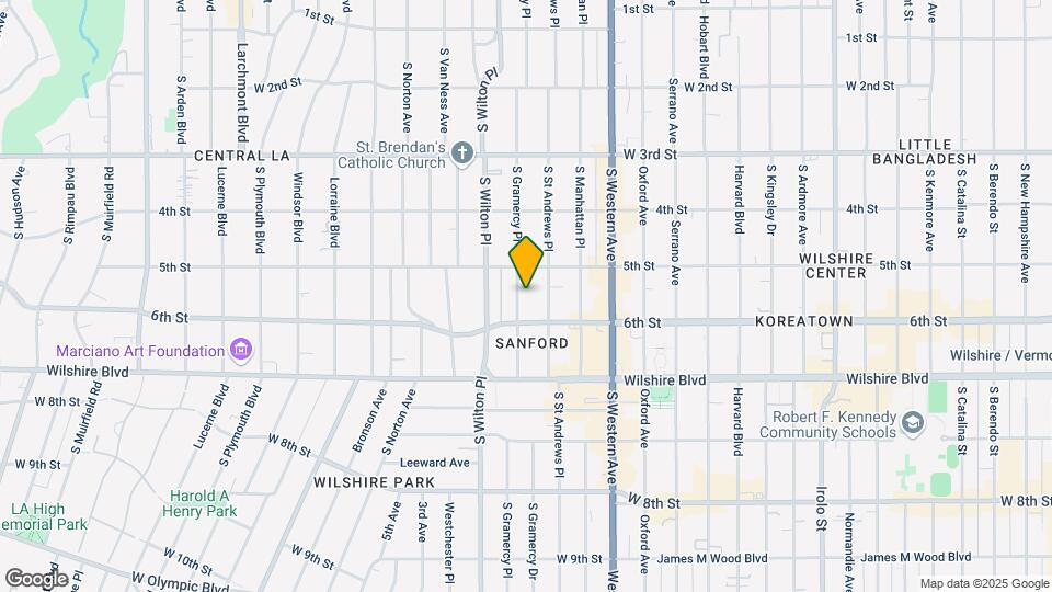532 S Gramercy Pl Map and Location Details