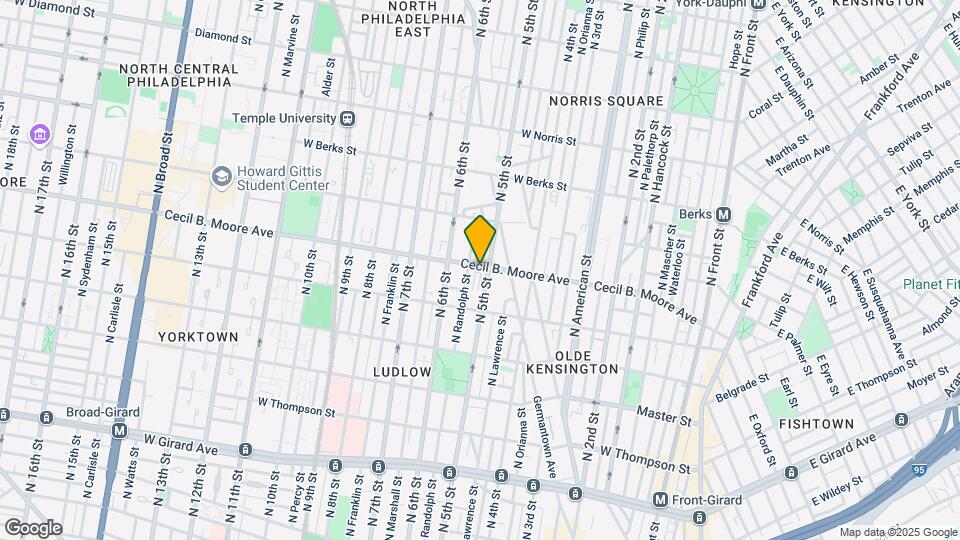 502 Cecil B Moore Ave Mapa y Detalles de la Ubicación