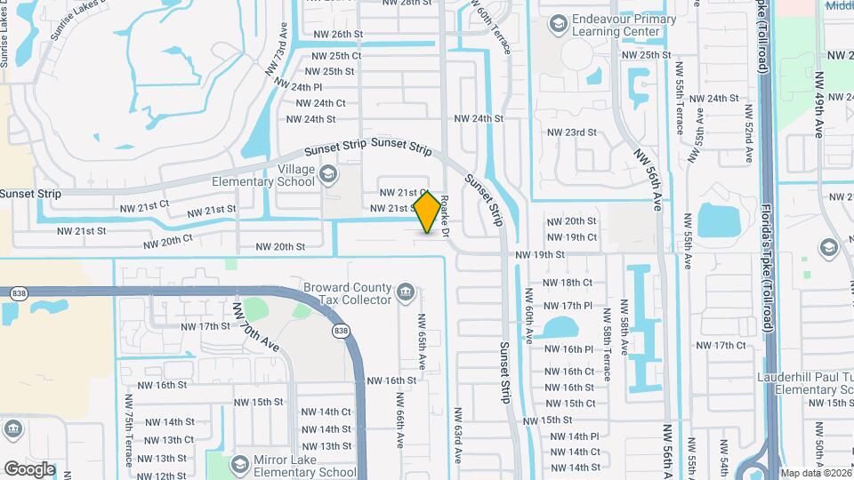 6480 NW 20th St Map and Location Details