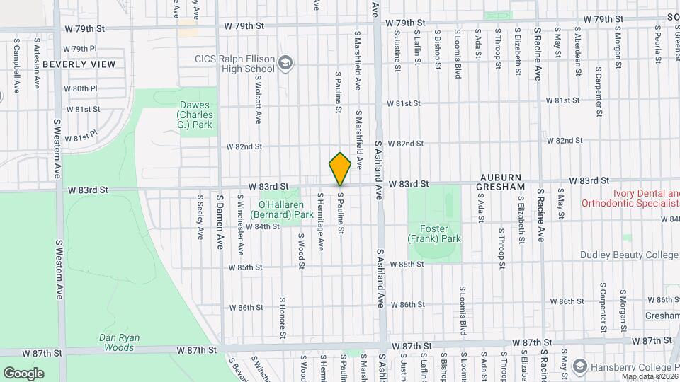 8304 S Paulina St Map and Location Details