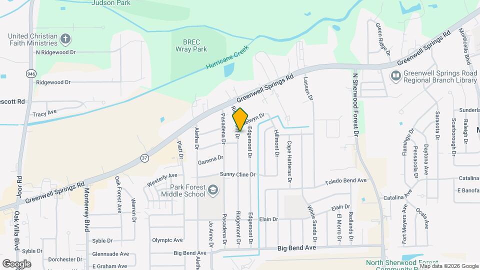4036 Ridgemont Dr Map and Location Details