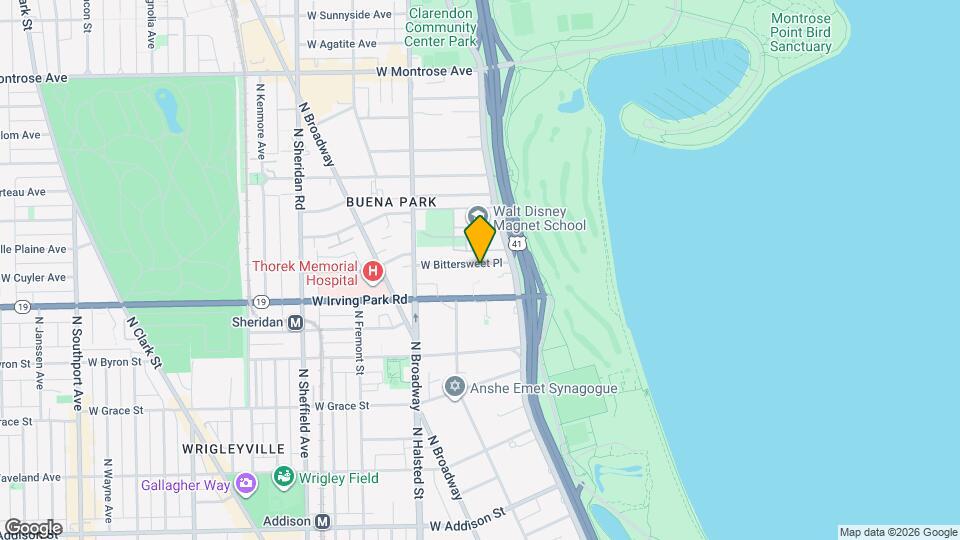 645 W Bittersweet Pl Map and Location Details