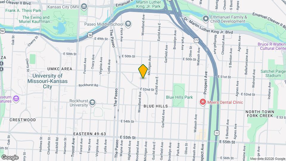 5119 Woodland Ave Map and Location Details