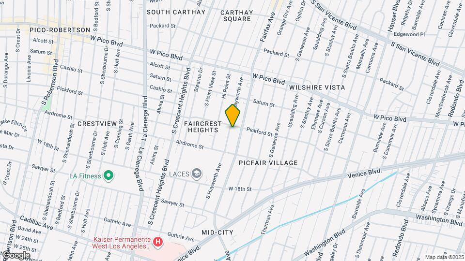 1606 S Hayworth Ave Map and Location Details