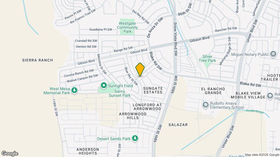 2627 Sun Canyon Ln SW Map and Location Details