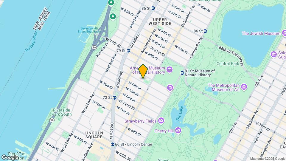 125 W 76th St Map and Location Details