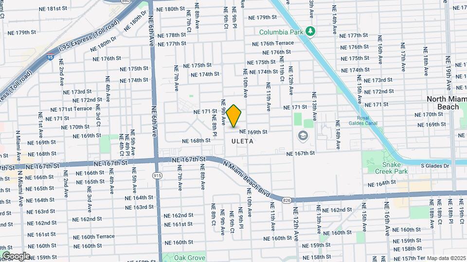 941 NE 169th St Map and Location Details