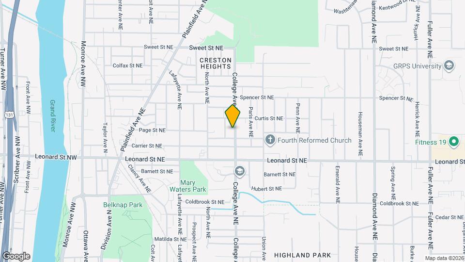 1263 College Ave NE Map and Location Details