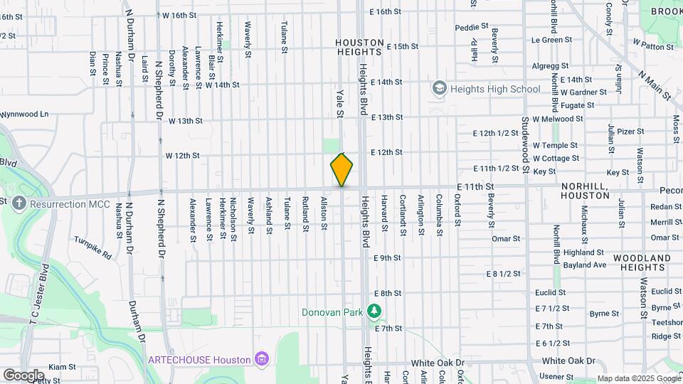 1099 Yale St Map and Location Details