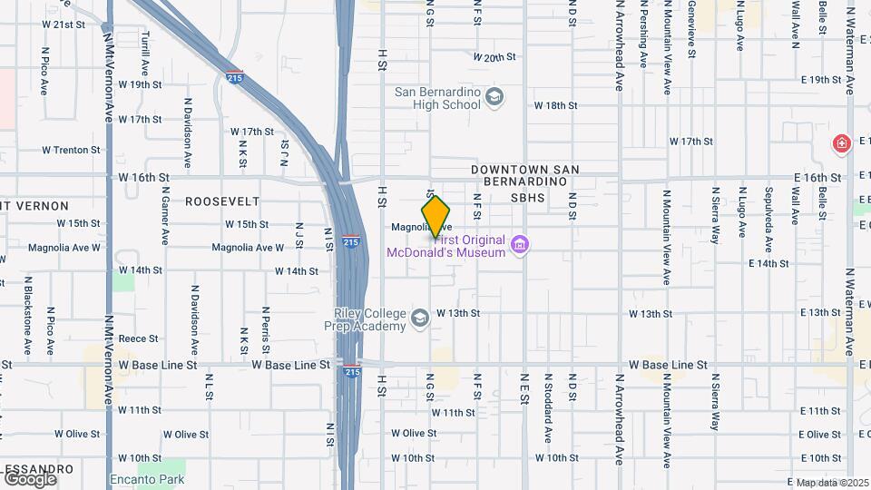 1443 N G St Mapa y Detalles de la Ubicación