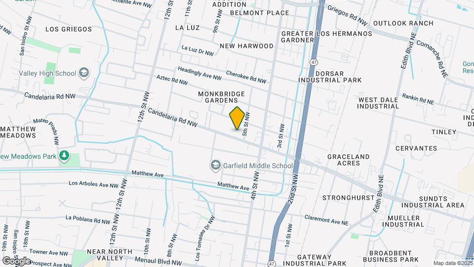 513 Candelaria Rd NW Mapa y Detalles de la Ubicación