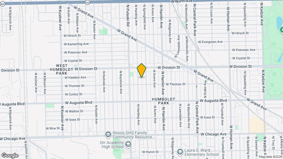 1119 N Harding Ave, Unit 2nd floor Mapa y Detalles de la Ubicación