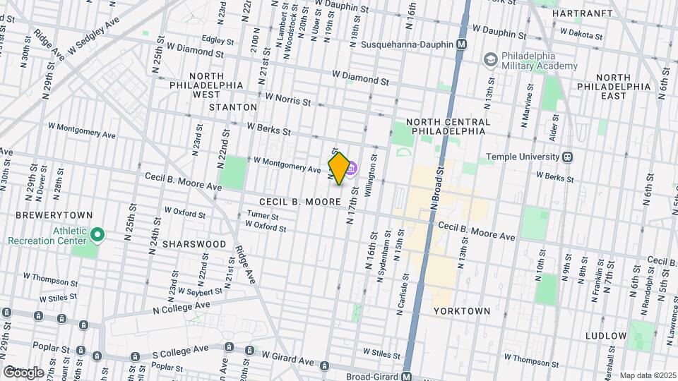 1722 N Bouvier St Mapa y Detalles de la Ubicación