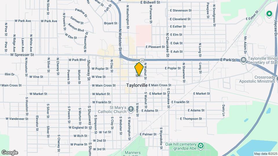 100 E Vine St Map and Location Details