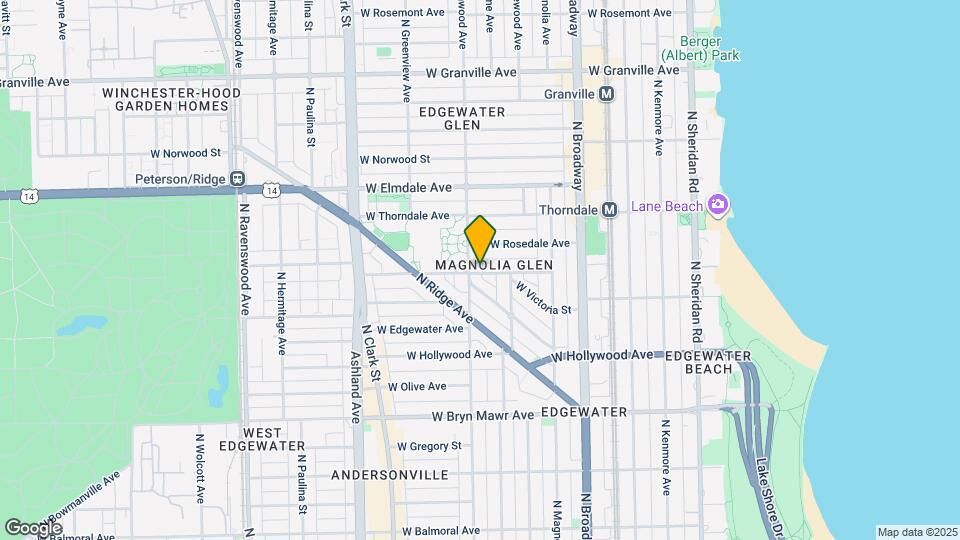 1333 W Ardmore Ave Mapa y Detalles de la Ubicación