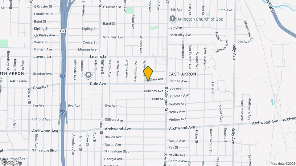 959 Cole Ave Map and Location Details