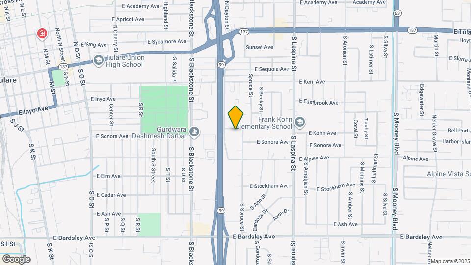 1337 E Birch Ave Map and Location Details