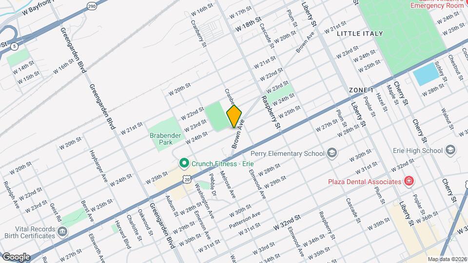 1302 W 25th St Map and Location Details