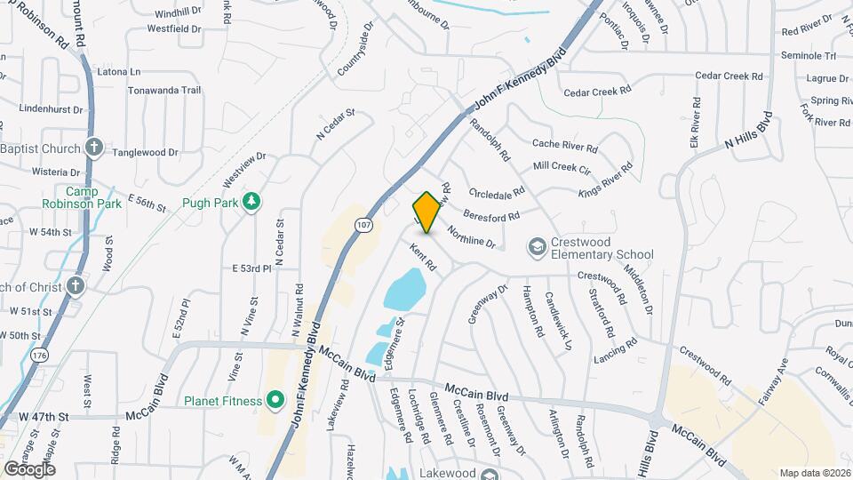 1520 Crestwood Rd Map and Location Details