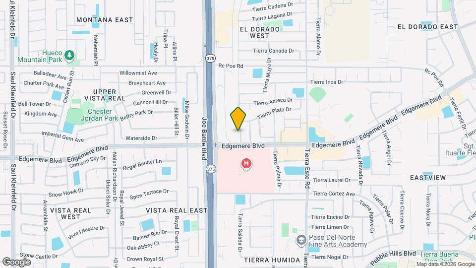 3417 Tierra Zafiro Dr Map and Location Details