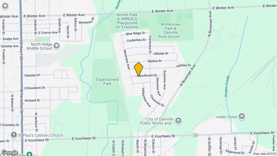 908 Knollcrest Dr Map and Location Details