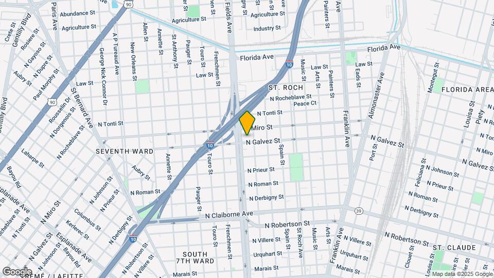 2215 N Galvez St Map and Location Details