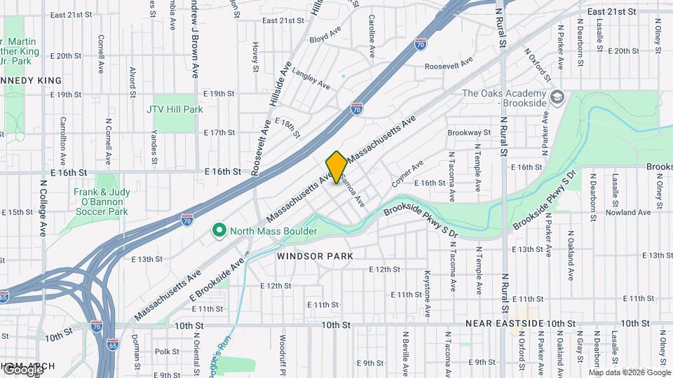 1846 E Brookside Ave Map and Location Details