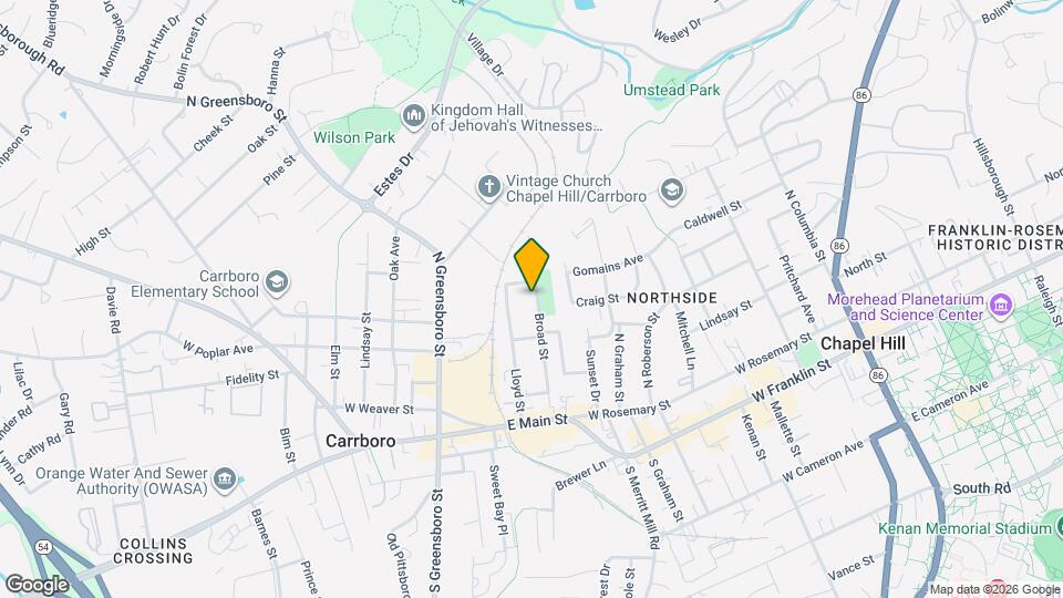 309 Broad St Map and Location Details