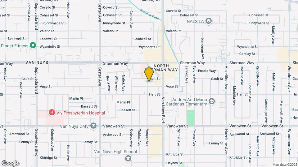 7038 Vesper Ave Map and Location Details