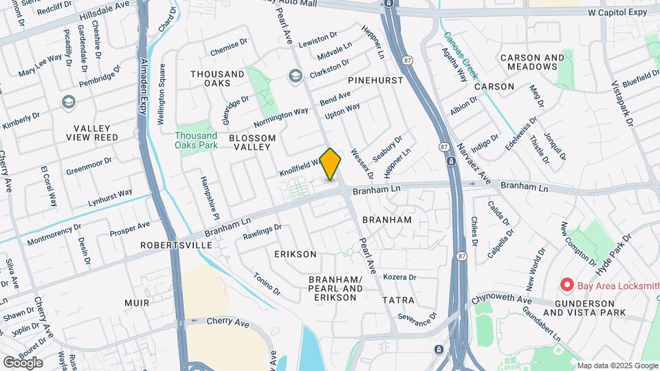 861 Branham Ln Map and Location Details