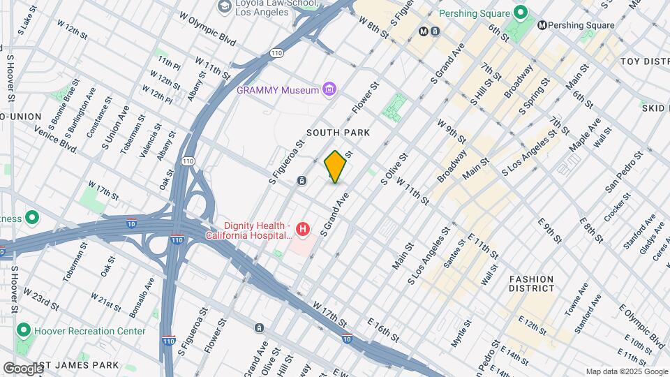 1201 S Hope St Map and Location Details