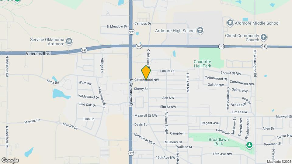 1004 Cottonwood St Map and Location Details