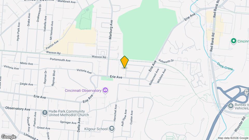 3623 Amberson Ave, Unit 1 Map and Location Details