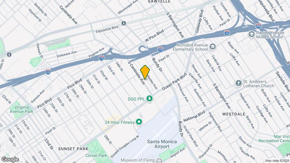 2540 S Centinela Ave Map and Location Details