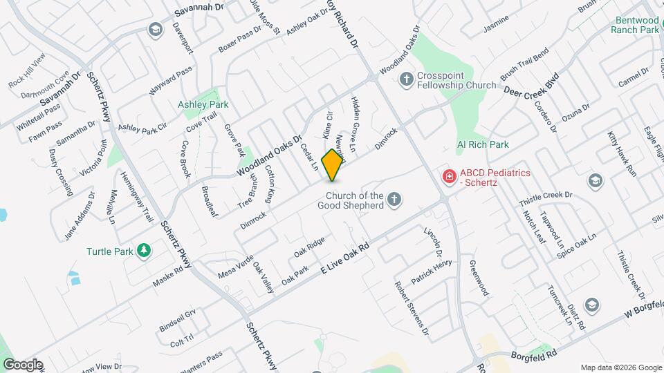 1041 Water Oak Map and Location Details