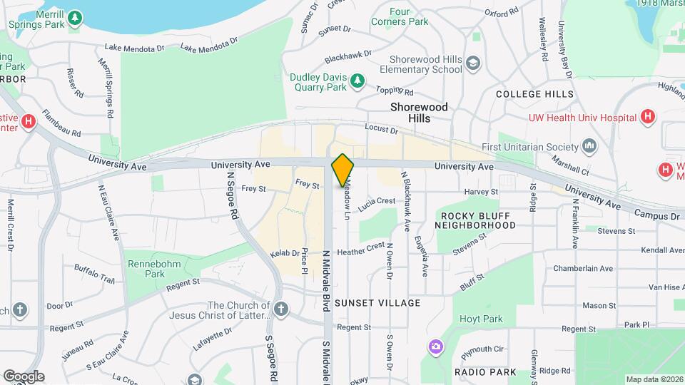 714 N Meadow Ln Map and Location Details