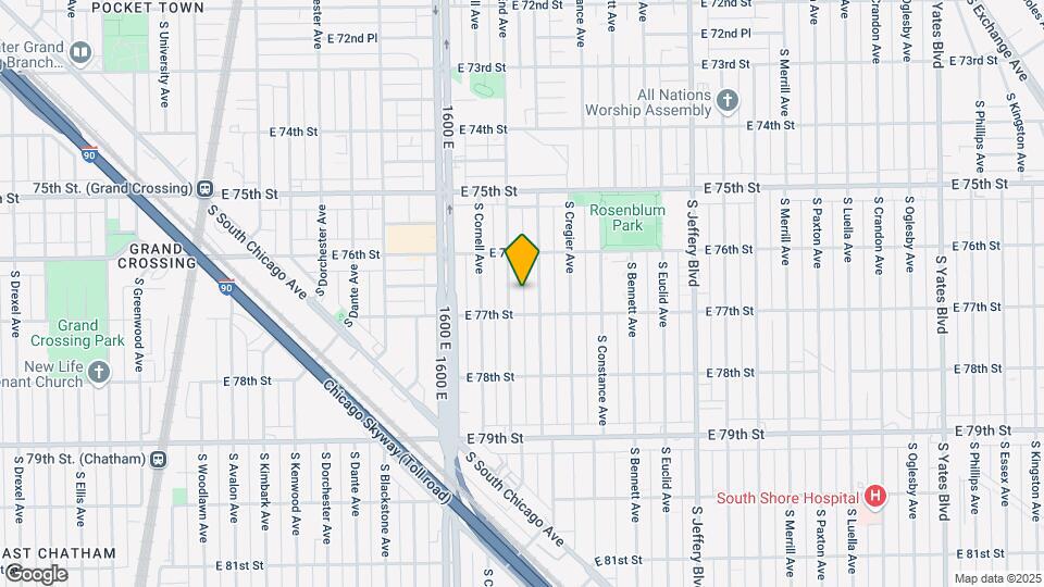 7635-7645 S East End Ave Map and Location Details