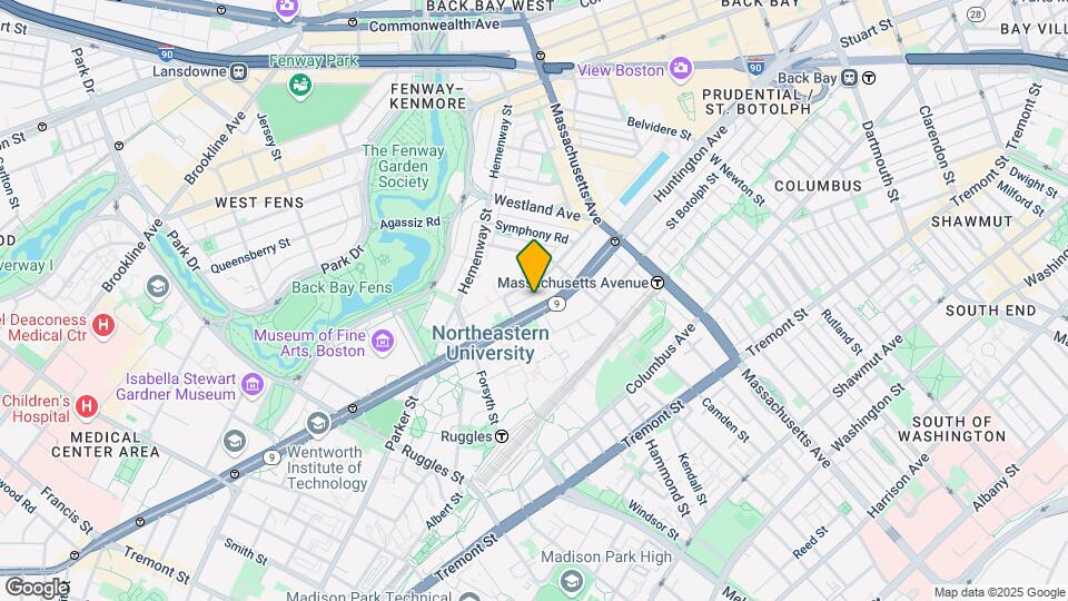 327 Huntington Ave Map and Location Details