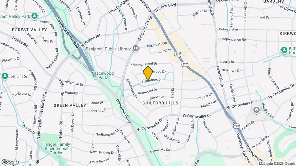 2523 Overbrook Dr Map and Location Details