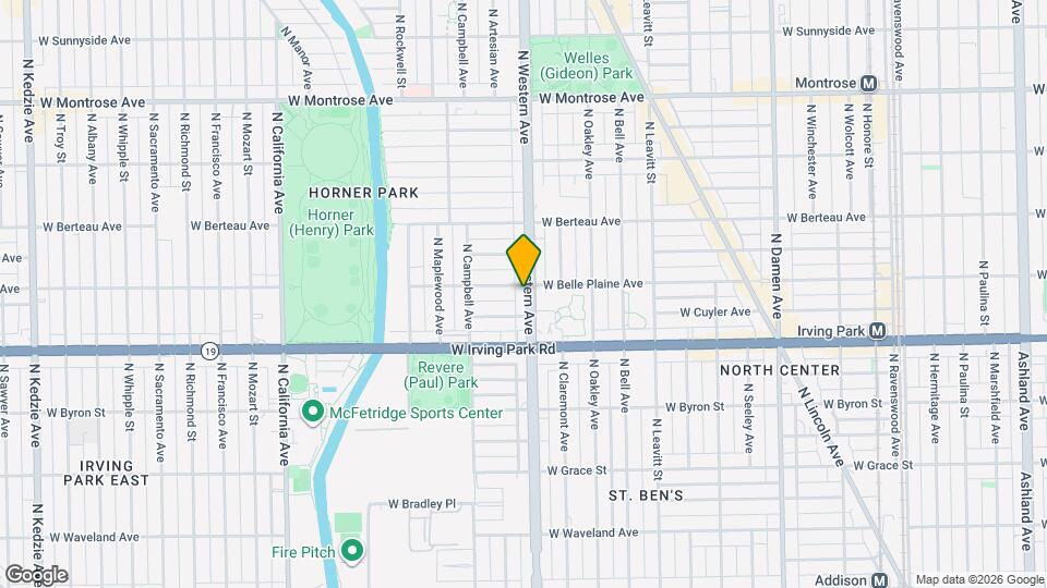 2411 W Belle Plaine Ave Map and Location Details