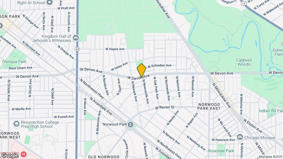 6805 W Devon Ave Map and Location Details