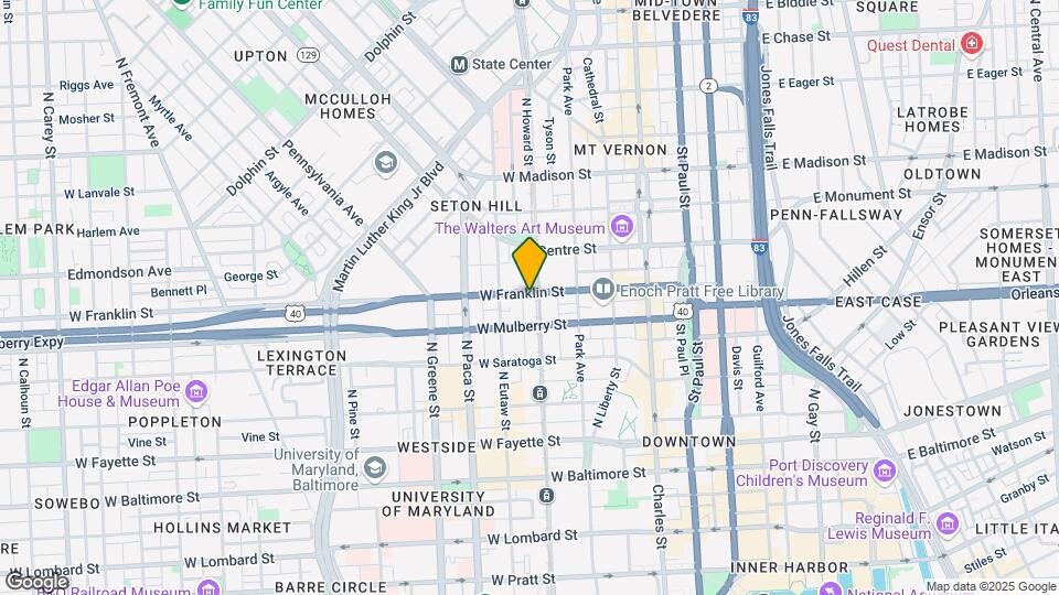301 W Franklin St Map and Location Details
