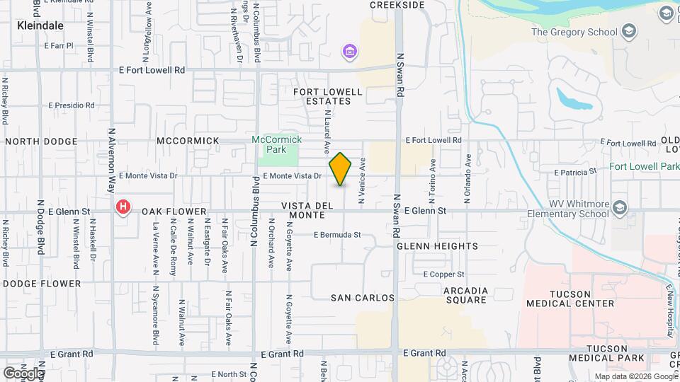 2833 N Desert Ave Mapa y Detalles de la Ubicación