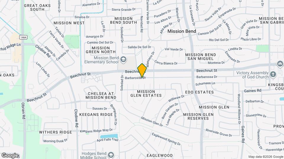 16151 Barbarossa Dr Map and Location Details